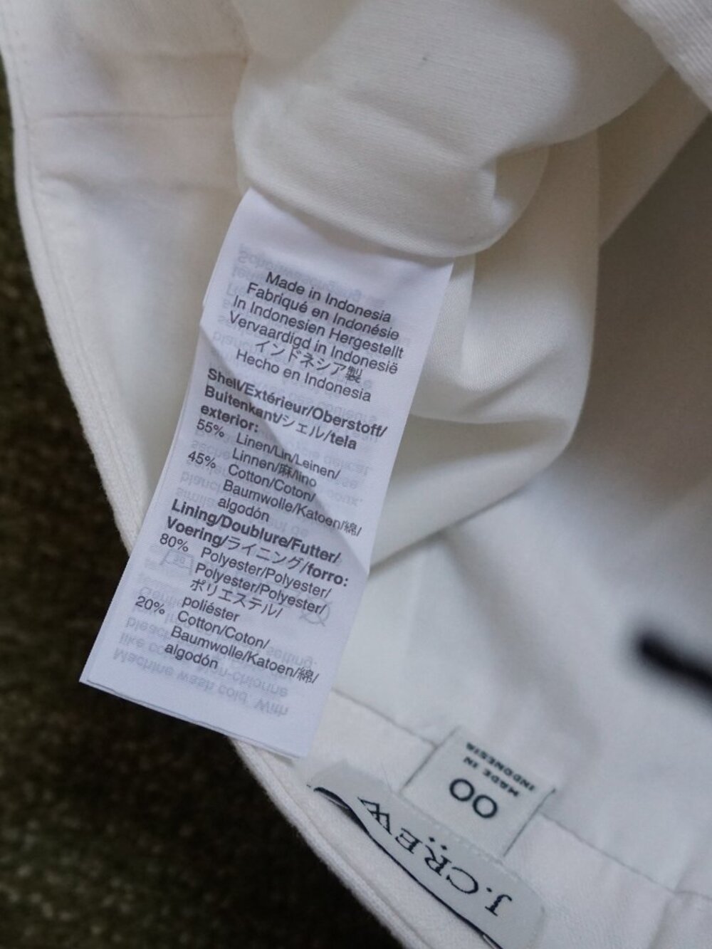J.Crew white linen mini skirt with anchor buttons - Picture 7 of 8